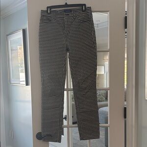Talbots Black and White with Checkered high waist straight leg Corduroy